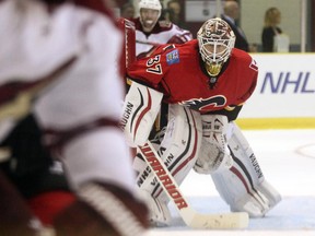 Calgary Flames goalie Joni Ortio.