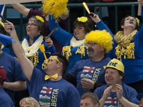 Alberta fans give it their all at the 2014 Tim Hortons Brier.