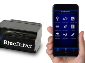 The Lemur BlueDriver is a module that plugs into a vehicle's OBD-II port, reads trouble codes and syncs them over to an iOS or Android phone.