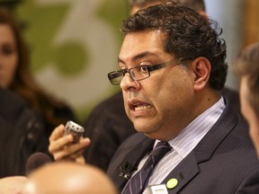 Mayor Naheed Nenshi speaks to media on February 2, 2015.