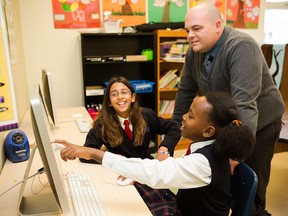 Sebastien Hachey is one of the teachers utilizing Google Classroom during the pilot program.