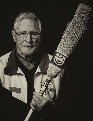 Ewan Ferrier, 83, has been an avid curler for 55 years.