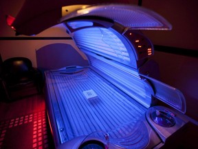 A tanning bed is seen in North Vancouver on March, 20, 2012.