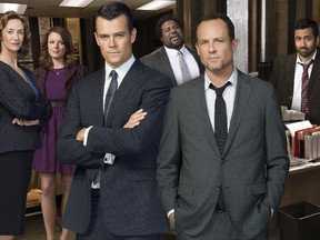 Battle Creek - with stars Josh Duhamel and Dean Winters. (from left, behind). Janet McTeer, Aubrey Dollar, Edward Fordham Jr. and Kal Penn.  Courtesy, Shaw.