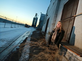 LJ Robertson, Director of Development for the Inglewood Community Association, stands next to the 1905 sandstone bottle storage building one of several buildings recently approved for demolition at the Calgary brewery site. Robertson is disappointed with the decision and said the province has dropped the ball on preserving heritage in the province.