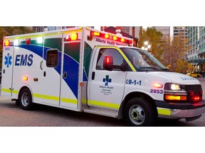 File photo of an Alberta Health Services ambulance in Calgary.