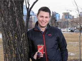 Jeff Olsen at Bridgeland Park. He has bought a unit at LIFFT, a condo development by Vericon Developments located half a block from the park.