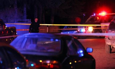 It was a violent day on Calgary City streets as Calgary City police responded to a second shooting in the 1700 block of 28th St S.W.  where at least one person was taken to the hospital after witnesses reported hearing several gunshots on Sunday, February 22, 2015. A man was killed earlier in the day in the northeast after being shot.