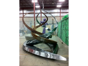 The "Heart of the Beast" sculpture, left behind as a gift to the city from the 2011 Occupy Calgary protesters, sits in storage, where it has been since the sculpture was removed from Olympic Plaza. The city says there are no plans to display the sculpture anywhere.