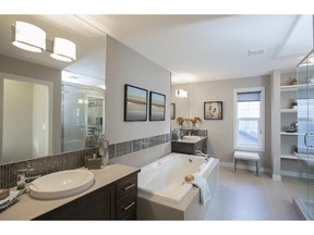 The ensuite in the Fairmont 2 by Trico Homes in Beacon Heights.