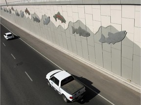 Artwork along Glenmore Trail in Calgary September 16, 2009.