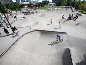 Skateboaders at Shaw Millenium Park on Thursday June 21, 2012. T