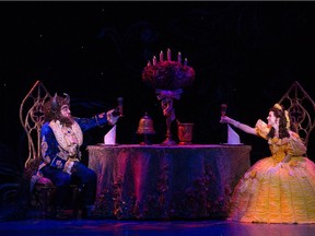 Everett Wood and Jillian Butterfield in Beauty and the Beast.
