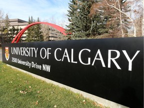 A University of Calgary sign.