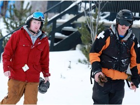 Brendan Teichroeb, left, was one of three involved in a class 1.5 avalanche outside of bounds at Kicking Horse Mountain Resort on Tuesday Feb 3, 2015.  Two of Teichroeb's companions were caught but not buried in the slide, although both were injured. They were rescued by Golden and District Search and Rescue and Alpine helicopters.