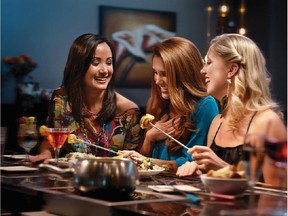 Girl night out at the Melting Pot restaurant in the States which is seeking expansion into the Calgary market.