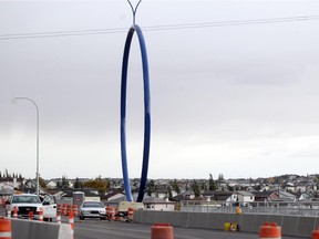 The Blue Ring public art project on the 96th Avenue N.E. connection to Airport Trail was photographed on October 8, 2013.