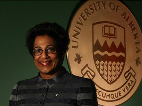 University of Alberta president Indira Samarasekera made $544,000 in base salary and $1.1 million in total compensation last year.
