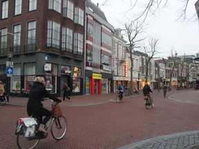 The morning commute in Leeuwarden, Netherlands in February, 2015.