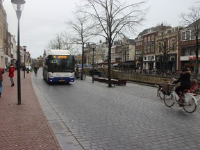 A street in Leeuwarden, Netherlands in February 2015.
