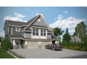 Duplexes with a front-attached garage.
