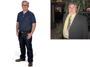 Wade Gravelle, before (inset photo) and after losing 160 pounds after Lap-Band surgery with SmartShape Weight Loss Centre. Photos courtesy Smartshape