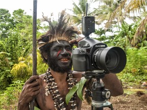 Photos from Papua New Guinea by Calgary photographer, Gary Campbell.  A Wonu Clan Warrior at Kofure Ridge near the coastal village of Tari.