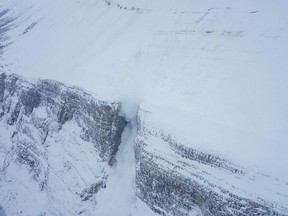 A view of Polar Circus, where a member of the Canadian Forces was swept off by an avalanche last week.