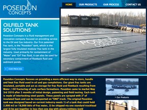 The Poseidon Concepts home page in 2011