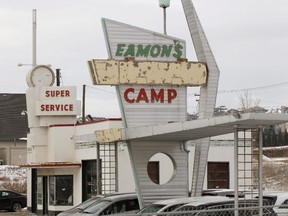 The abandoned Eamon's Camp land in Calgary, Alberta on January 12, 2012.