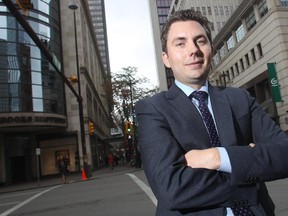 Ryan Rutherford of Avison Young on Stephen Avenue.