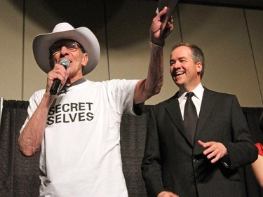 The day after his visit to Vulcan, Alberta, Leonard Nimoy, was "white hatted" by Calgary Mayor Dave Bronconnier at the Stampede Grounds during the Comic and Entertainment Expo.