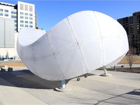 The Chinook Arc, a piece of public art, at the intersection of 12 Ave. and 9 St. S.W. in Calgary.