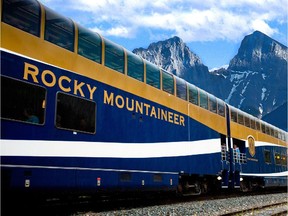 The Rocky Mountaineer is shown in this undated handout photo. Stars at the Grammys will get Mountaineer tickets  in their swag bags.