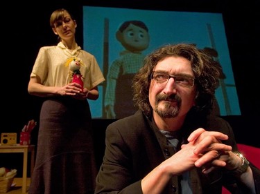 Onalea Gilbertson and Michael Green participate in One Yellow Rabbit's Hayride, performed at the 2006 Fringe Festival.