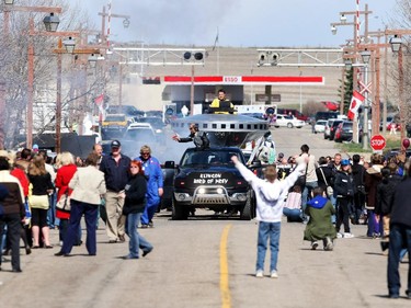 The parade for actor Leonard Nimoy in Vulcan, AB. on April 23, 2010.