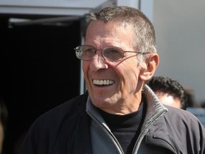 Leonard Nimoy, Mr. Spock, during his visit to Vulcan, Alberta