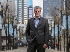 Bruce Graham, president and chief executive of Calgary Economic Development, on the bustling Stephen Avenue in Calgary, on December 18, 2014.