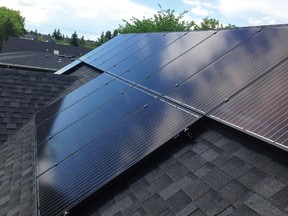 Solar panels on a roof. Photo courtesy, SkyFire Energy