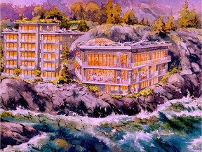 SookePoint Ocean Cottage Resort in an artist's rendering of the B.C. development.