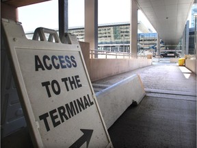 The ongoing construction of the new terminal at Calgary Airport on Monday, March 30, 2015.