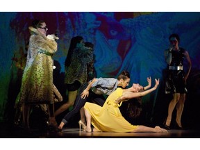 Alberta Ballet's Hayna Gutierrez and Tara Williamson perform in the Alberta Ballet production of Balletlujah. The pop ballet, featuring the music of kd lang, is part of the company's 2015-16 season.