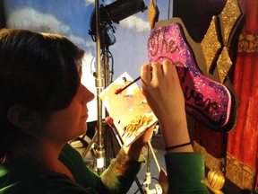 Alyssa Moor works on props and sets from the Bleeding Art Industries stop-motion film, The River.
