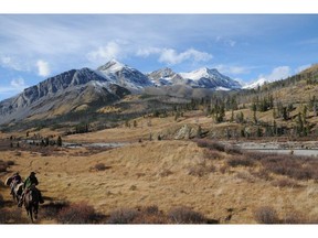 An overview of the Panther-Dormer River area, where between 30 to 50 plains bison will be released into Banff National Park in 2017.