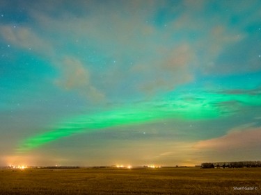 Dr. Sharif Galal captured these images of the aurora borealis last night near Bearspaw, north of Calgary.