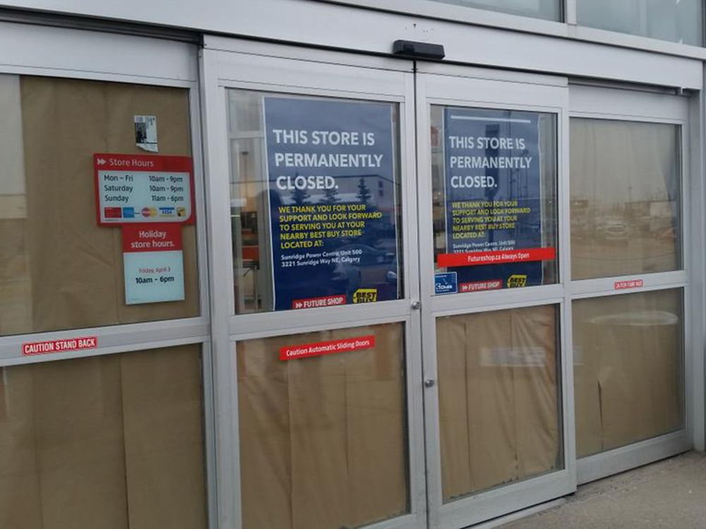 Future Shop stores shuttered Calgary Herald