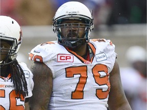 Former B.C. Lions defensive tackle Eric Taylor has signed on with the Calgary Stampeders on March. 6, 2015.