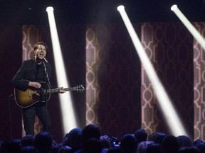 Bobby Bazini performs during the 2015 Juno Awards in Hamilton, Ont., on Sunday, March 15, 2015.
