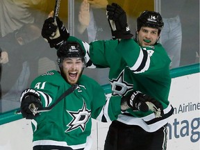 Dallas Stars standouts Tyler Seguin, left, and Jamie Benn will be a handful for the Flames on Wednesday night.