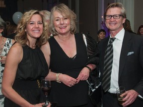 Pictured, from left, at Decidedly Jazz Danceworks' triumphant return of the Black and White Ball held Mar 7 at the Fairmont Palliser are The River's Anne Clarke, DJD executive director Kathi Sundstorm and FirstEnergy's Jim Davidson.  More than 700 guests attended the fab fundraiser.